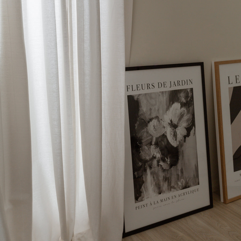 FLEURS DE JARDIN PRINT BLACK AND WHITE