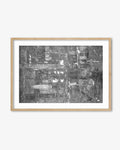 Grey Abstract Collage Art Print