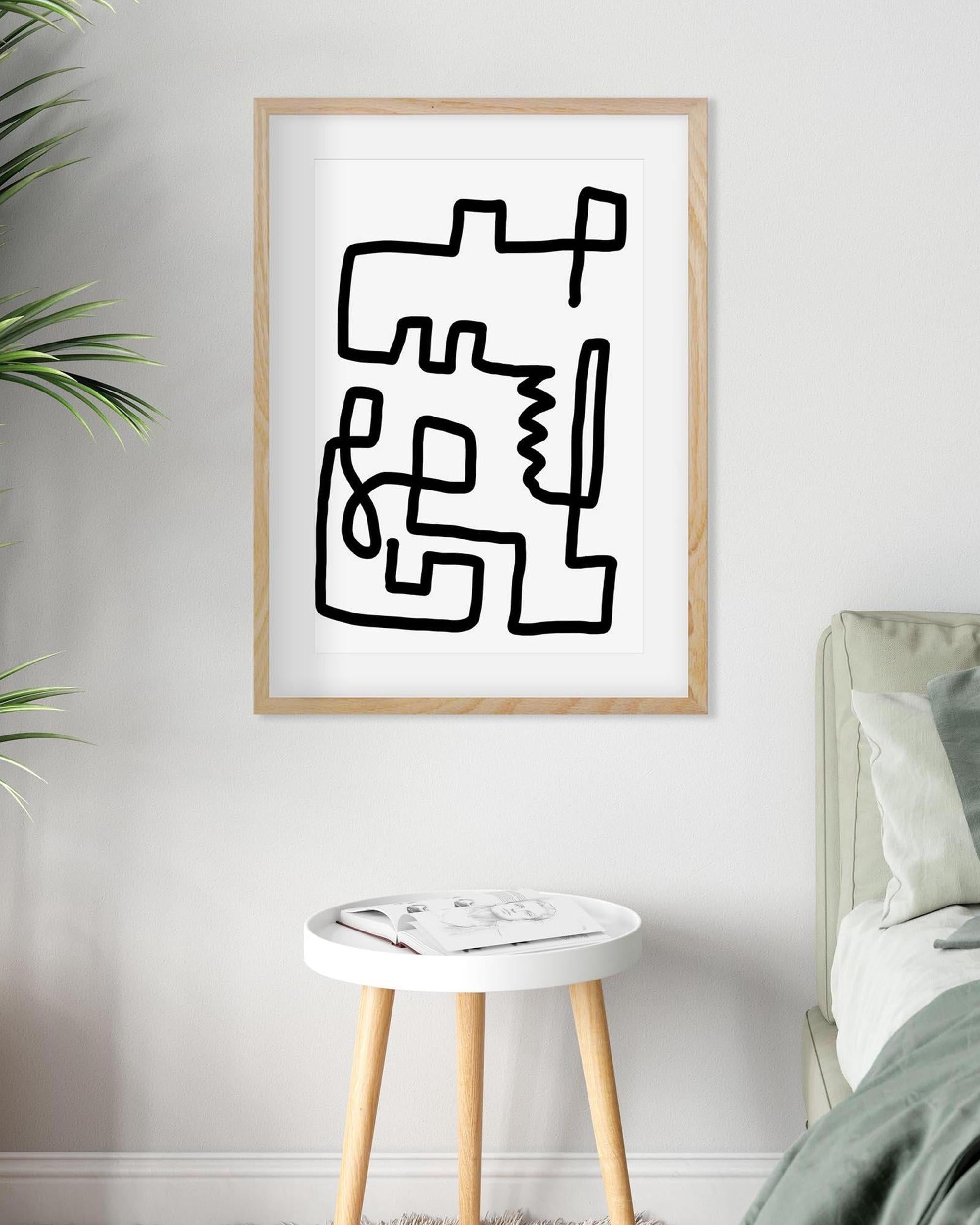 Labyrinth Line Art Print