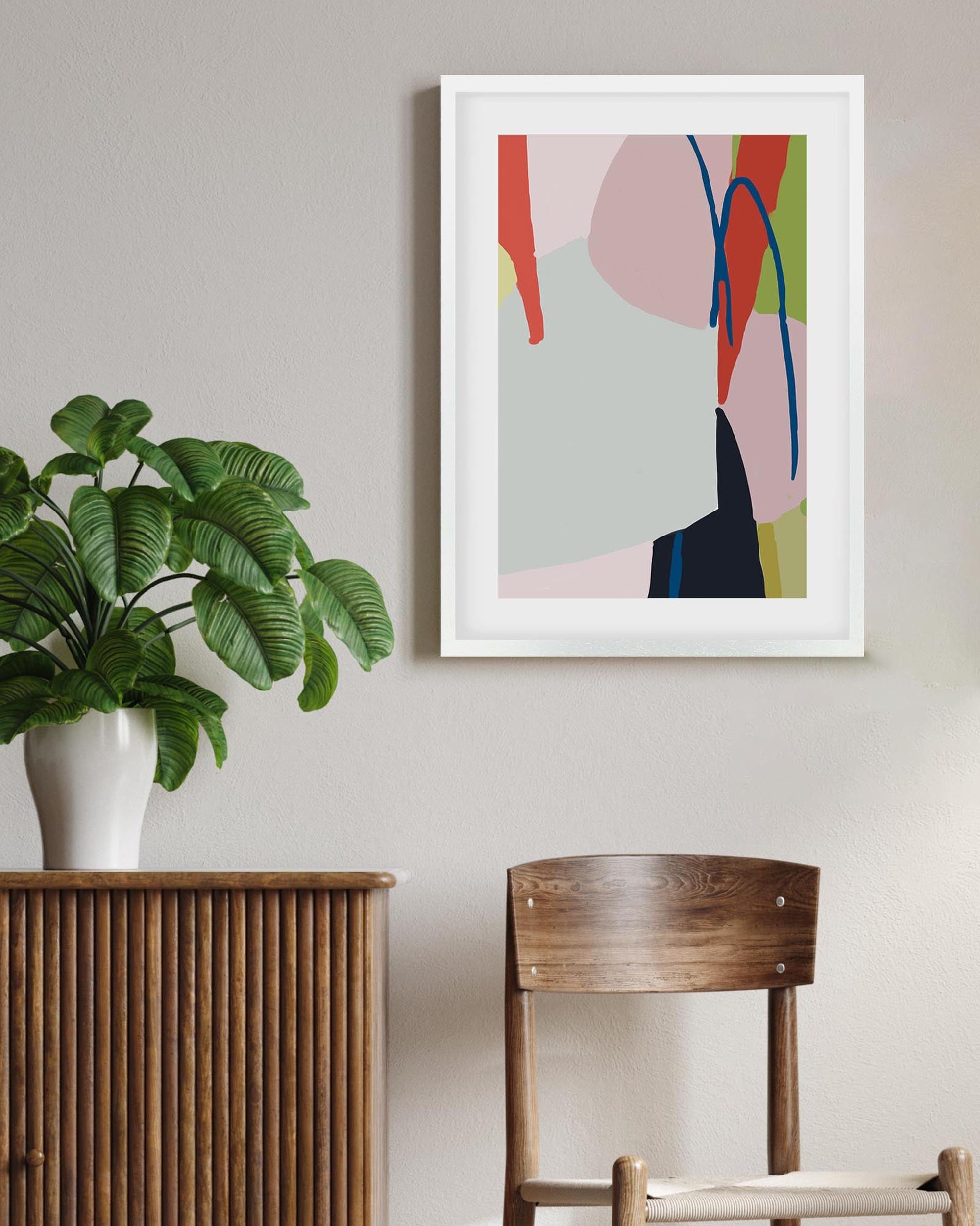Abstract Jungle Linocut Art Print