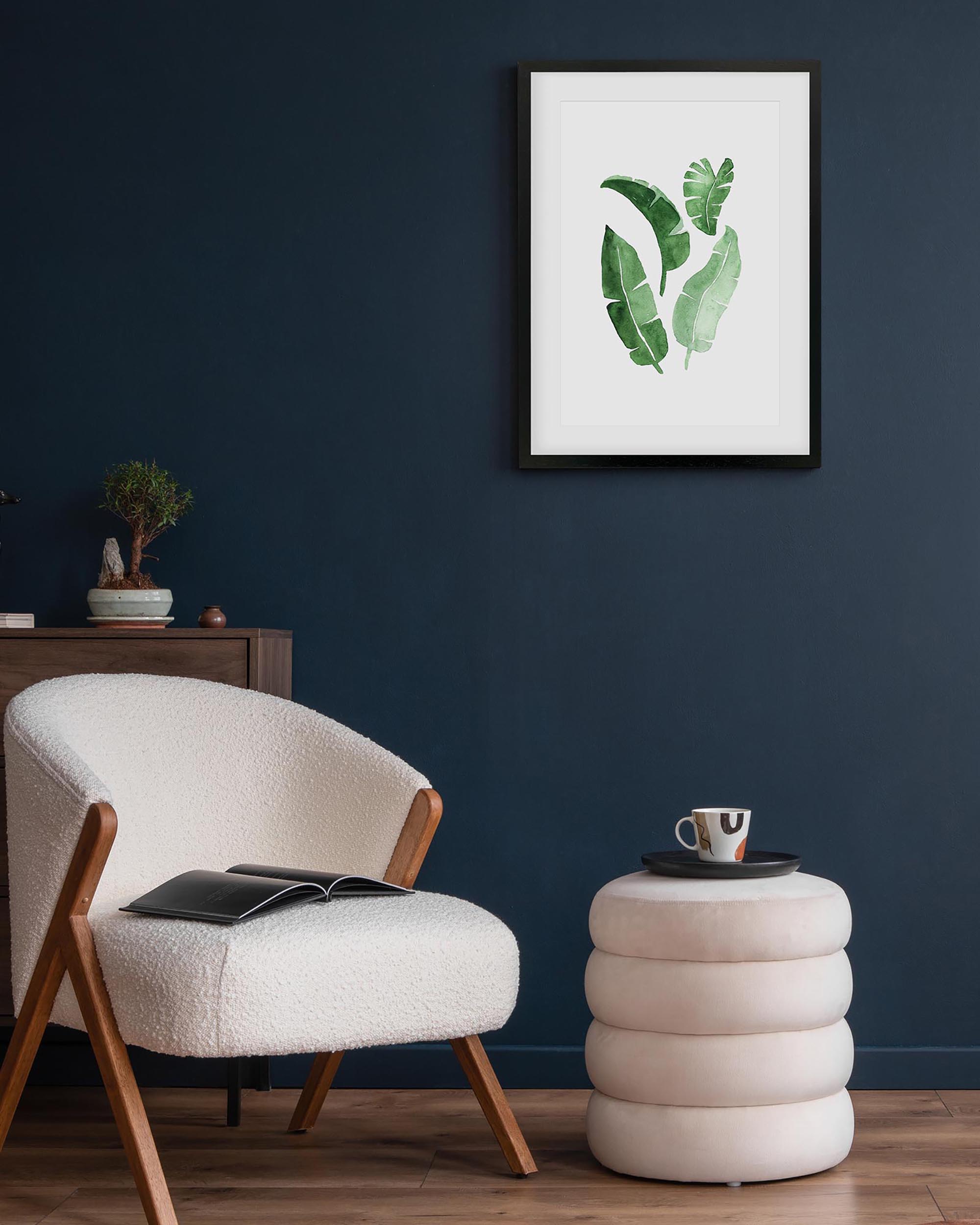 Watercolour Leaves Art Print