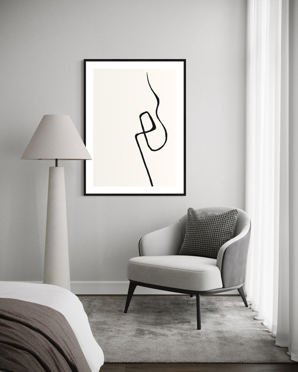 Modern Line Drawing 2 Art Print