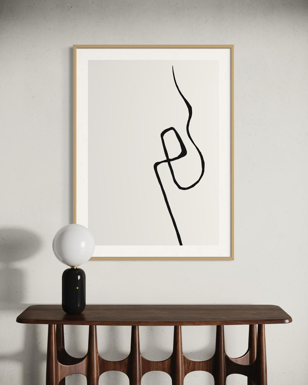 Modern Line Drawing 2 Art Print