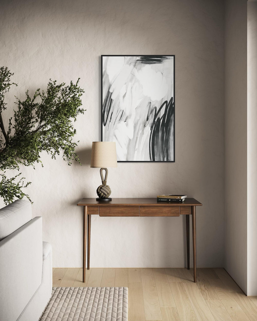 Abstract Monochrome Art Print