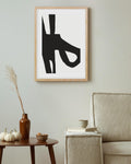 Abstract Black Lines Art Print