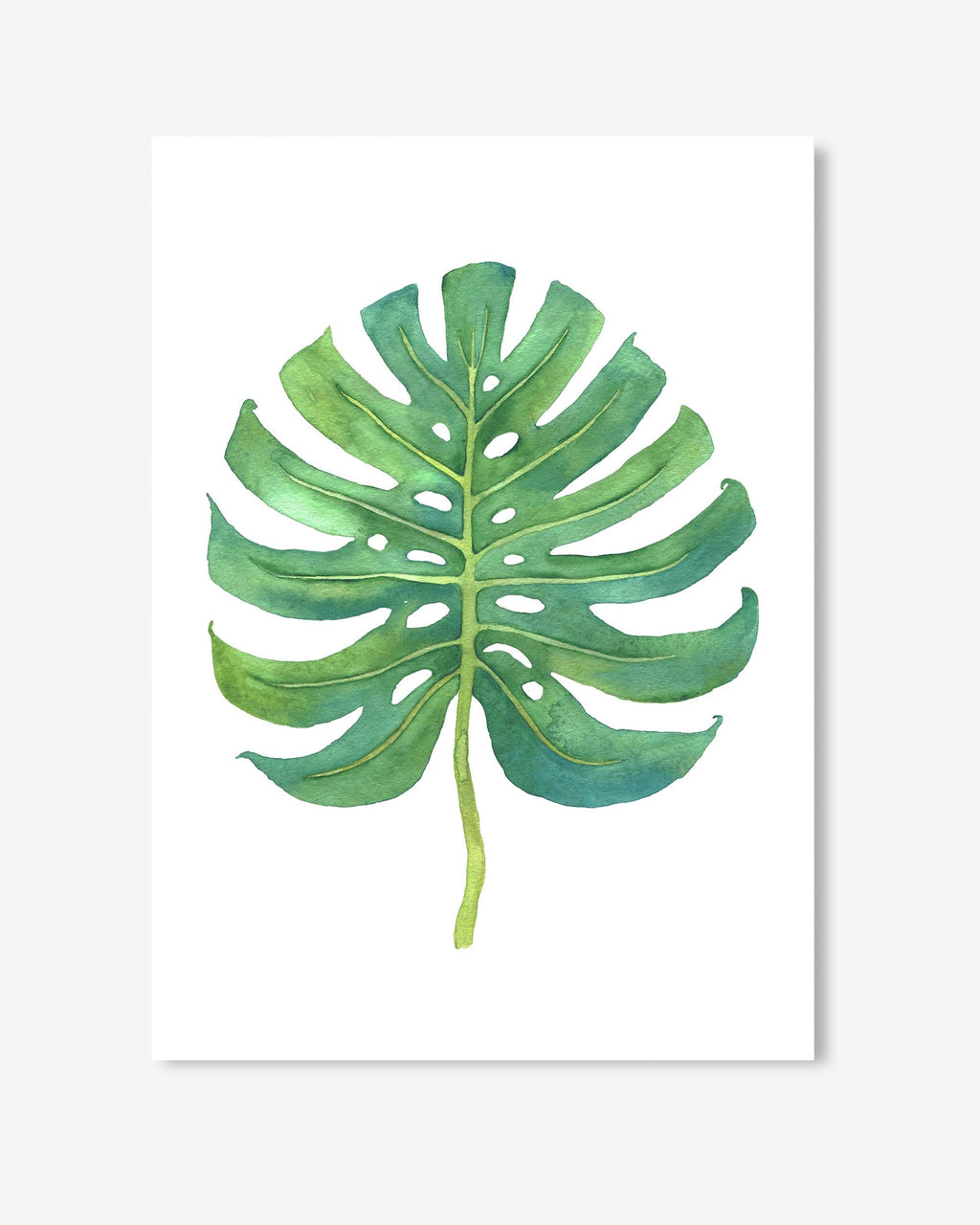 Watercolour Monstera Leaf Art Print