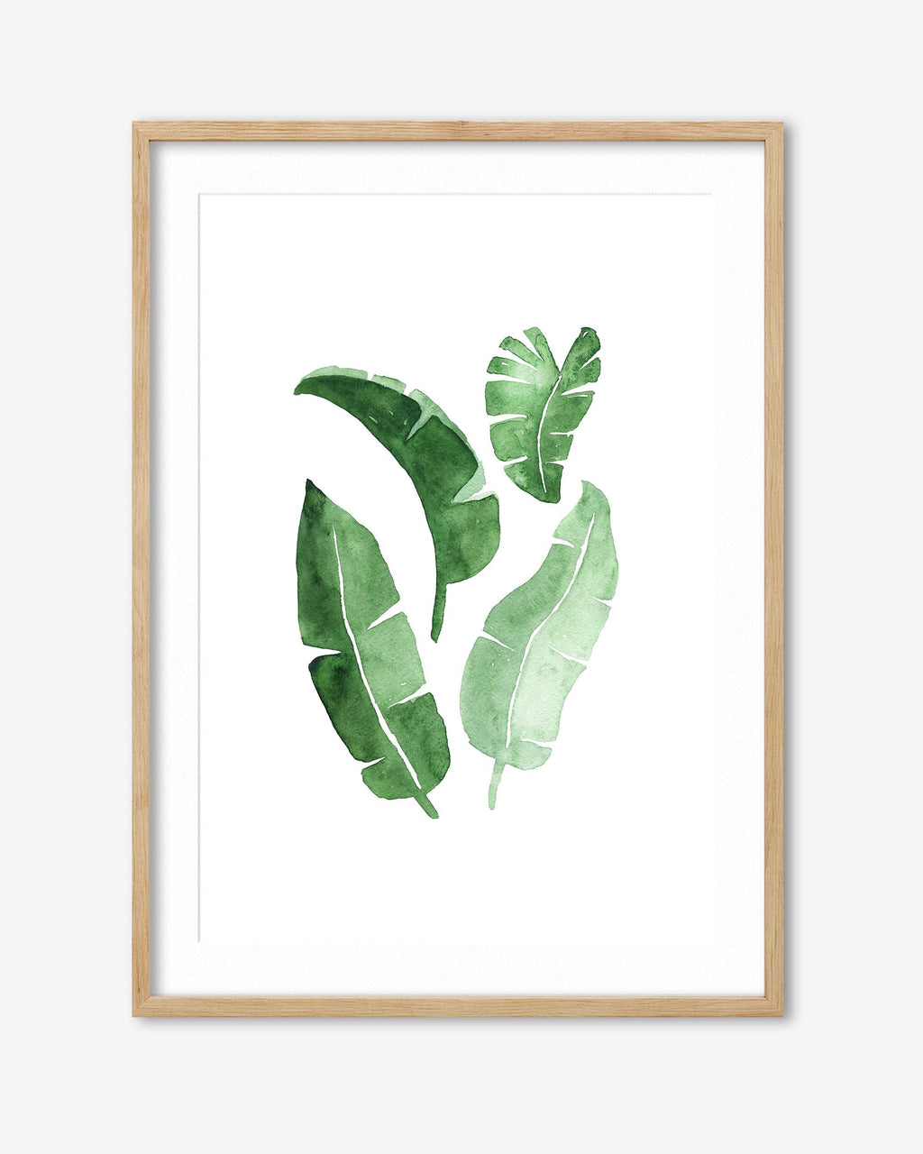 Watercolour Leaves Art Print
