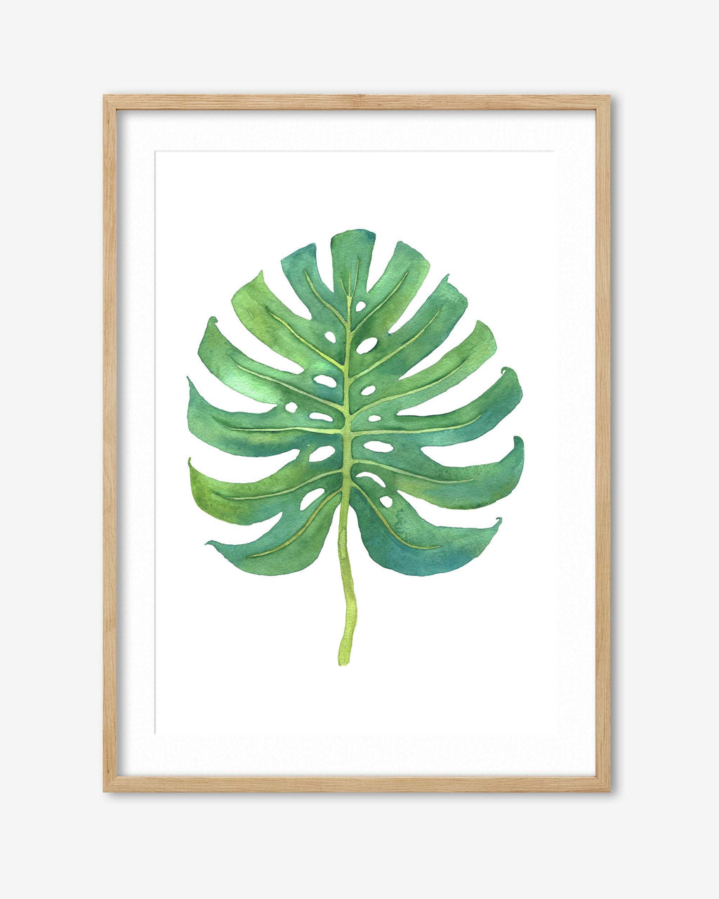 Watercolour Monstera Leaf Art Print