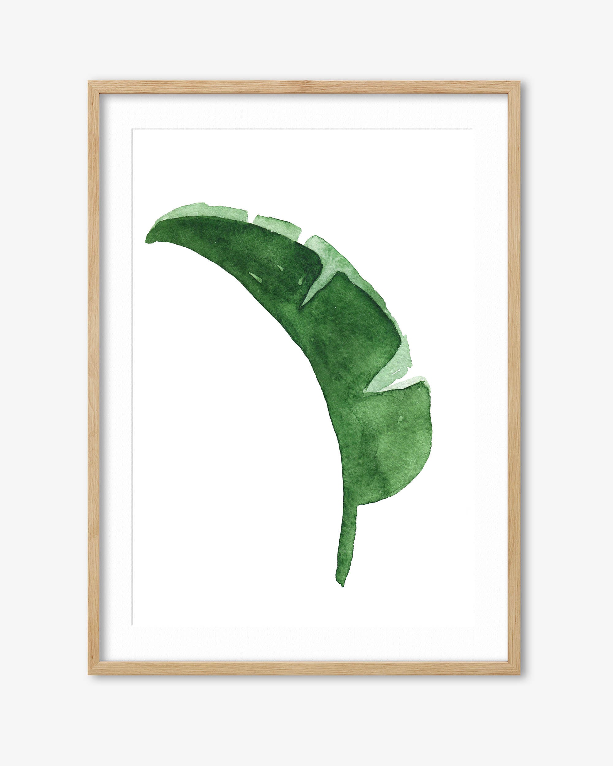 Watercolour Banana Leaf Art Print
