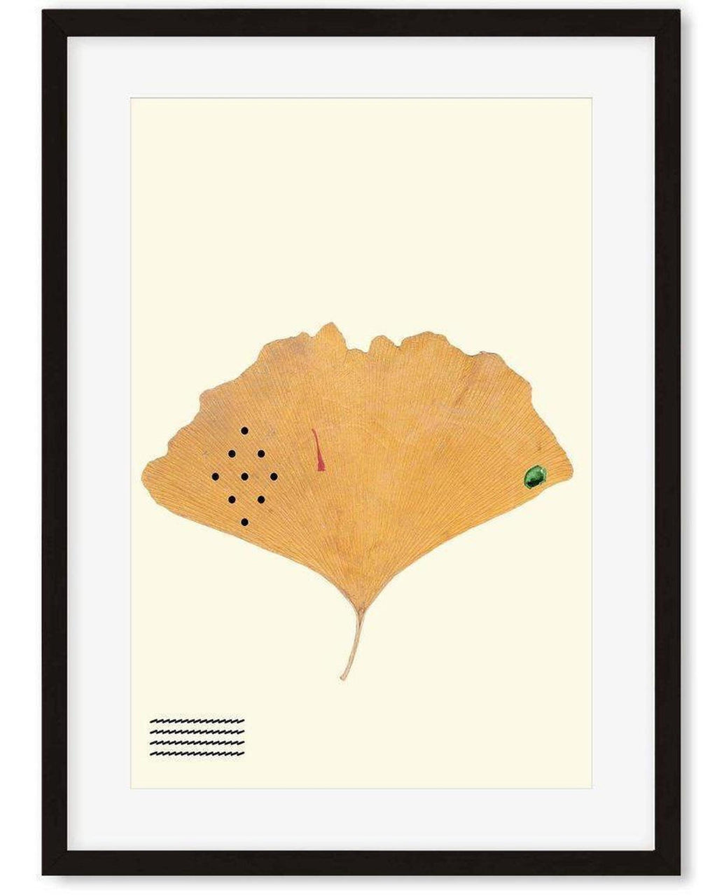 Organic Ginkgo Gold Leaf Art Print