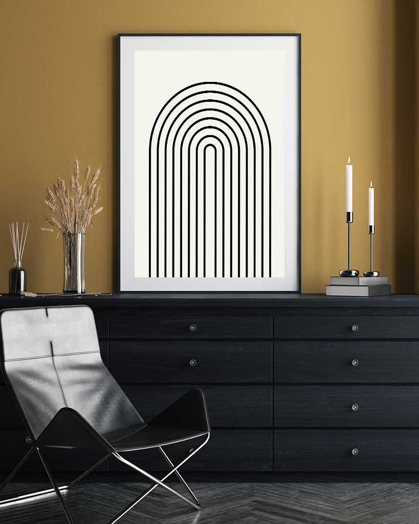 Retro Curve Art Print