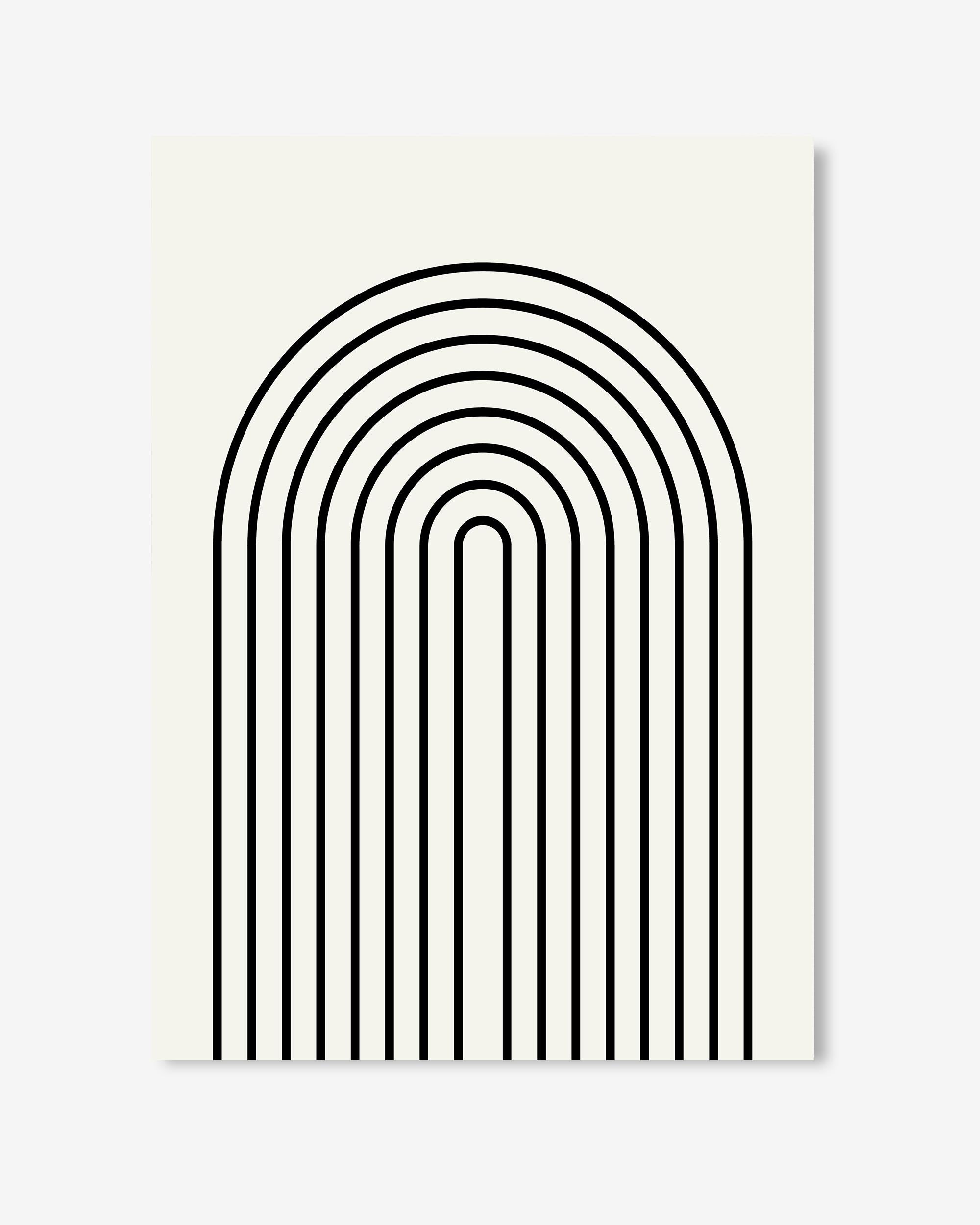 Retro Curve Art Print