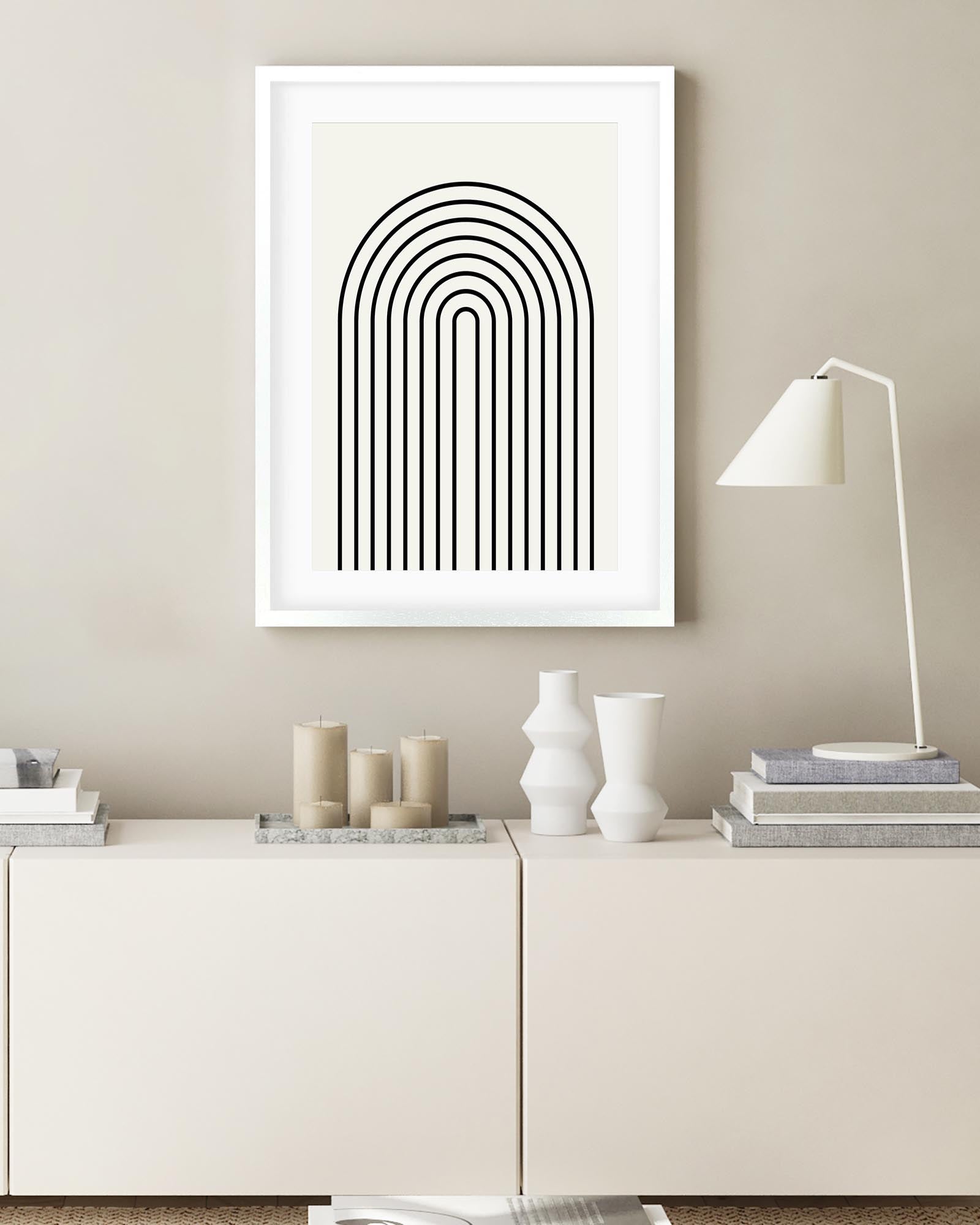 Retro Curve Art Print