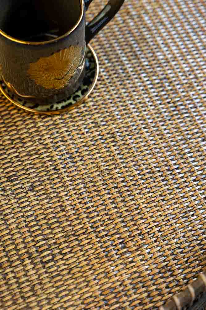 Dark Brown Rattan Coffee Table