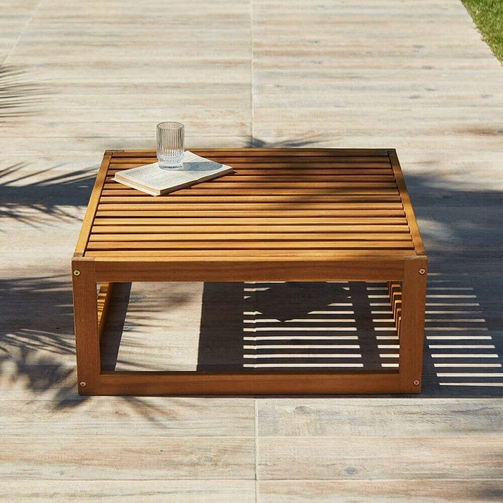 Rowan Wooden 2 Seater Sofa - Armchair & Coffee Table Garden Set - Sand