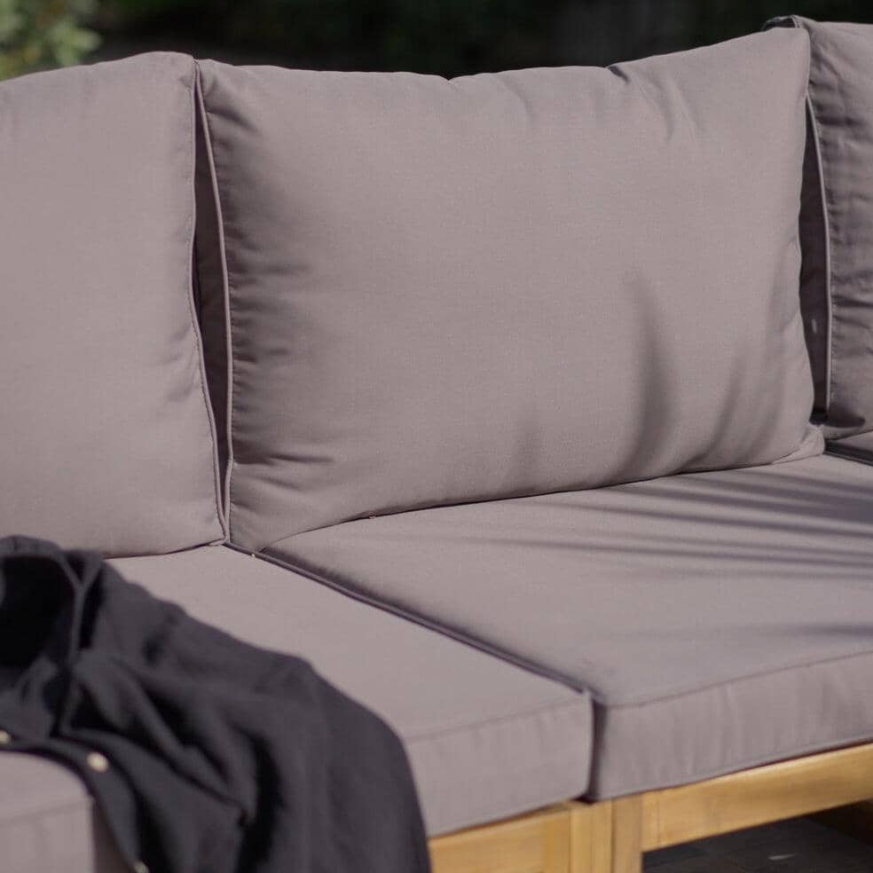 Rowan 2 Garden Armchairs with Coffee Table Set - Grey