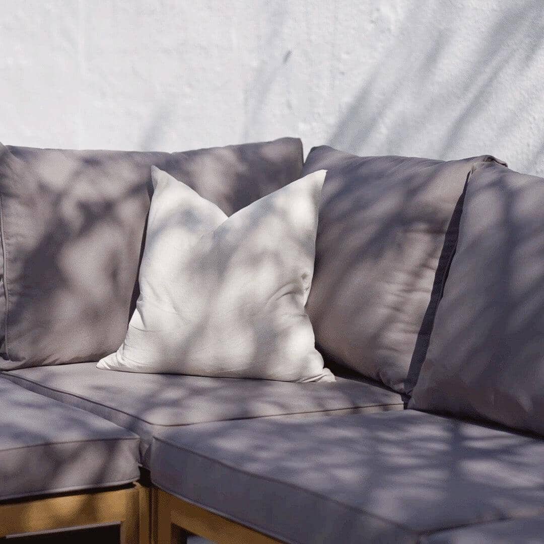 Rowan Wooden Garden Set with 2 Seater Sofa - 2 Armchairs with Coffee Table - Grey
